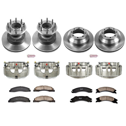PowerStop 08-19 Ford E-350 Super Duty Front & Rear Autospecialty Kit w/Cals (KCOE4132)