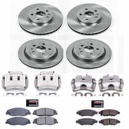 PowerStop 08-14 Cadillac CTS Front & Rear Autospecialty Kit w/Cals (KCOE4134A)