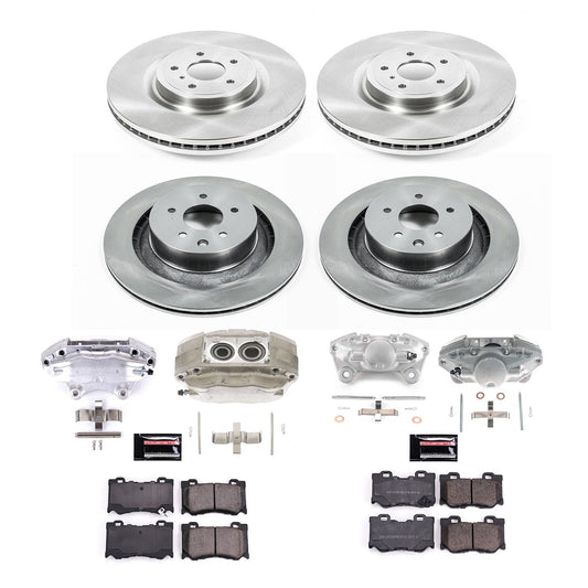 PowerStop 2009 Nissan 350Z Front & Rear Autospecialty Kit w/Calipers (KCOE4138B)
