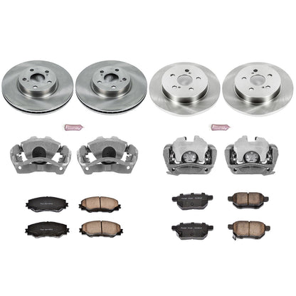 PowerStop 09-10 Pontiac Vibe Front & Rear Autospecialty Brake Kit w/Calipers (KCOE4140)