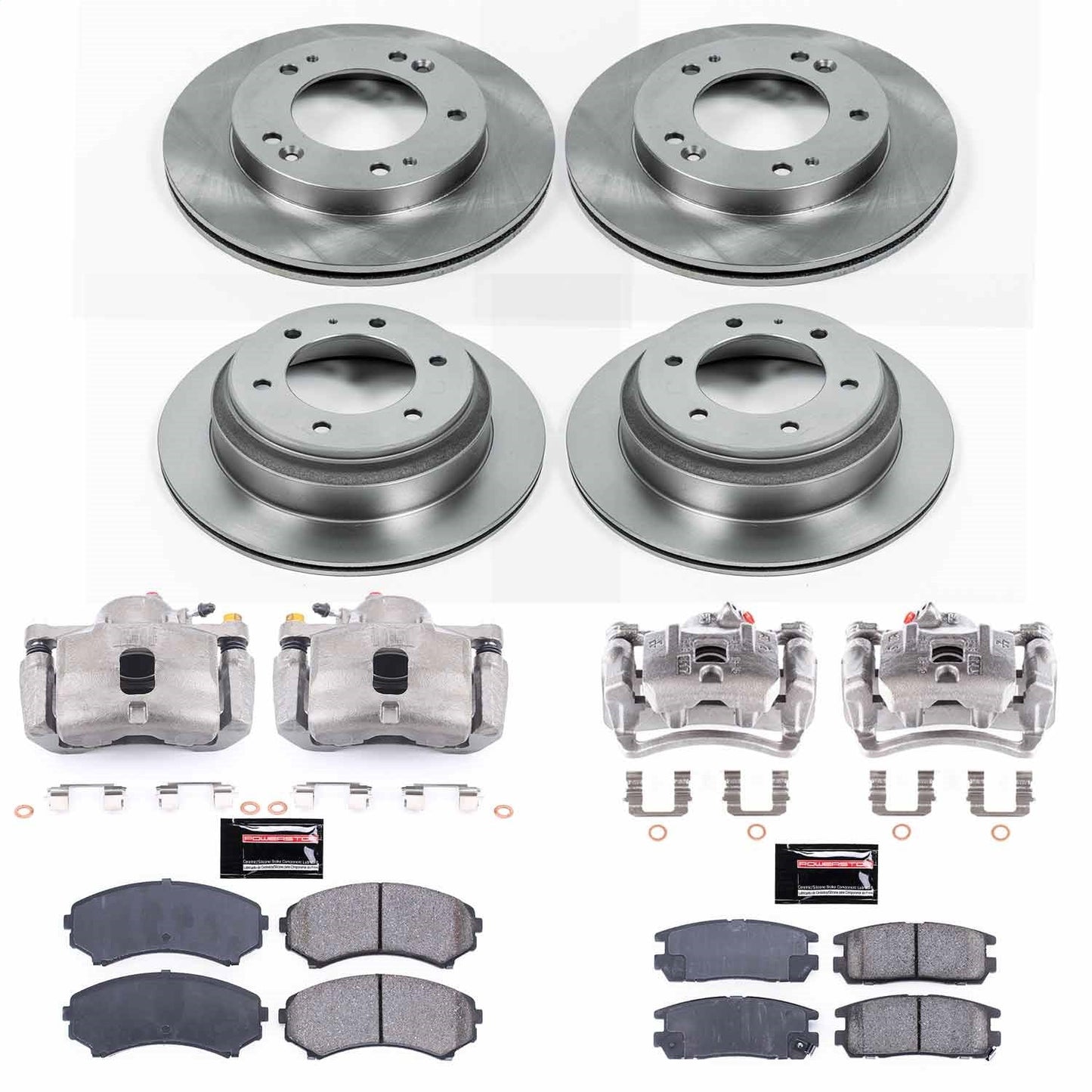 PowerStop 2002 Honda Passport Front & Rear Autospecialty Brake Kit w/Calipers (KCOE4311)