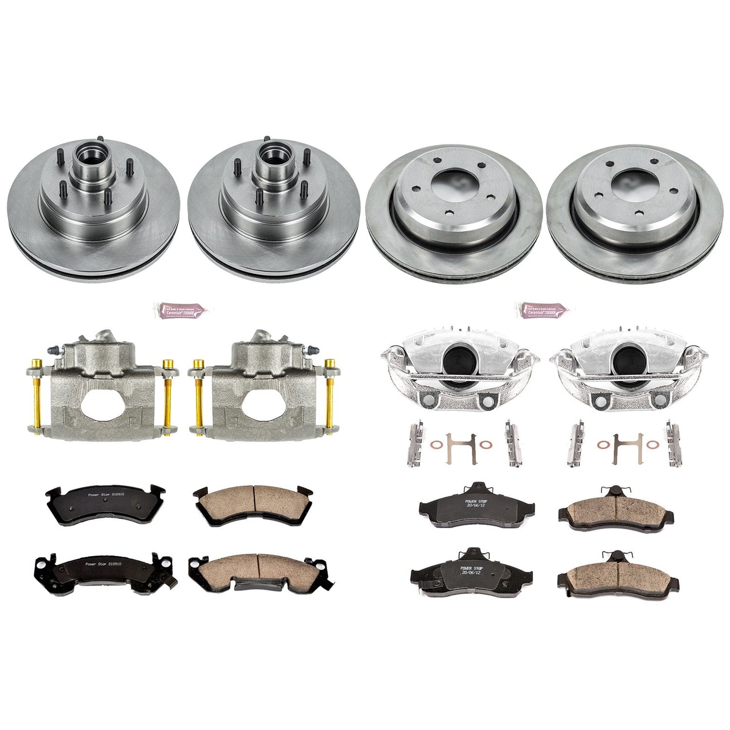 PowerStop 94-96 Chevrolet Impala Front & Rear Autospecialty Kit w/Cals (KCOE4338)