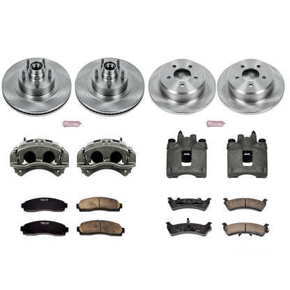 PowerStop 01-02 Ford Explorer Sport Front and Rear Autospecialty Kit w/Cals (KCOE4356)