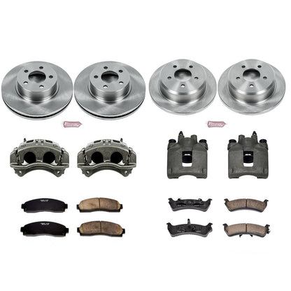 PowerStop 01-02 Ford Explorer Sport Front & Rear Autospecialty Brake Kit w/Calipers (KCOE4357)