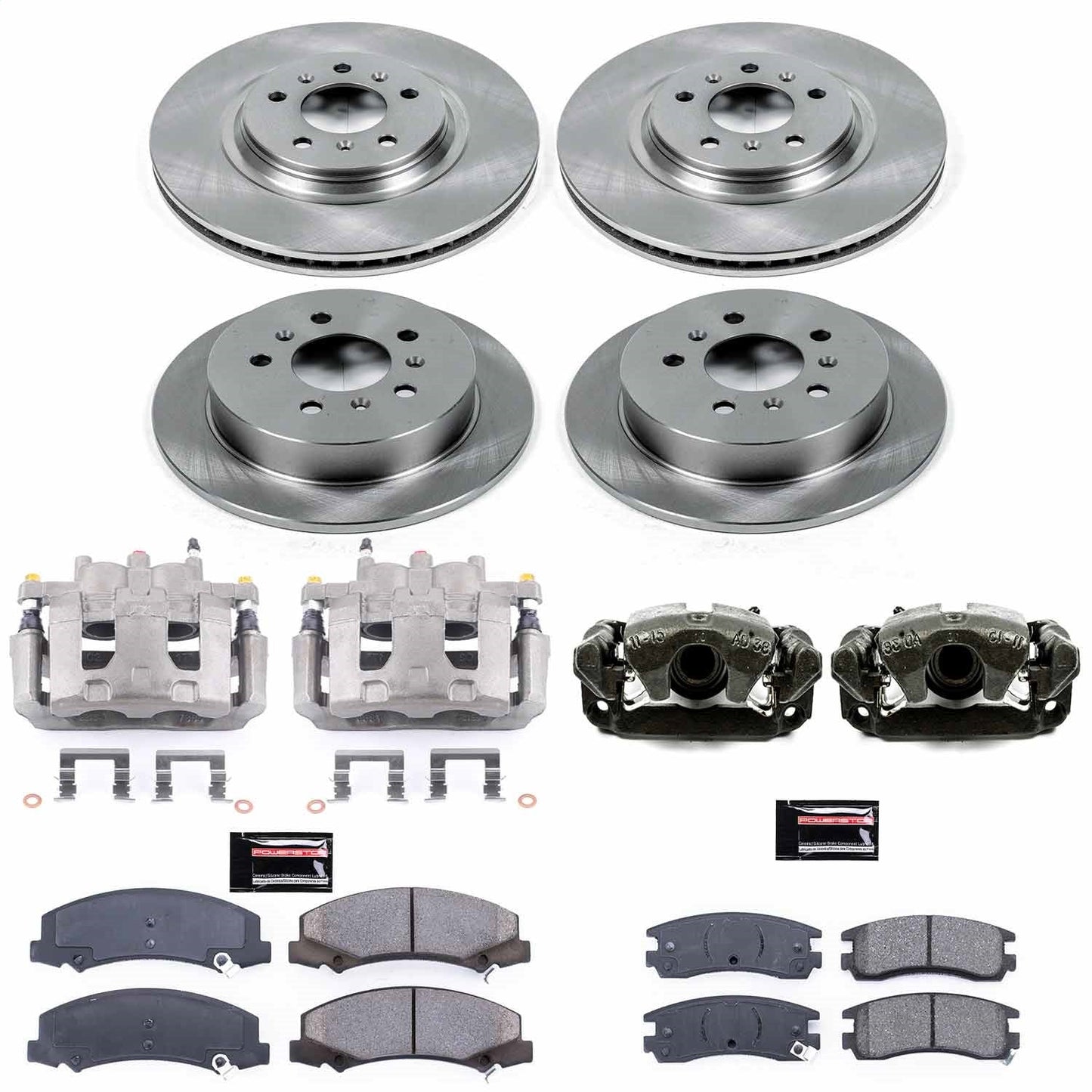 PowerStop 08-09 Buick Allure Front & Rear Autospecialty Kit w/Cals (KCOE4377)