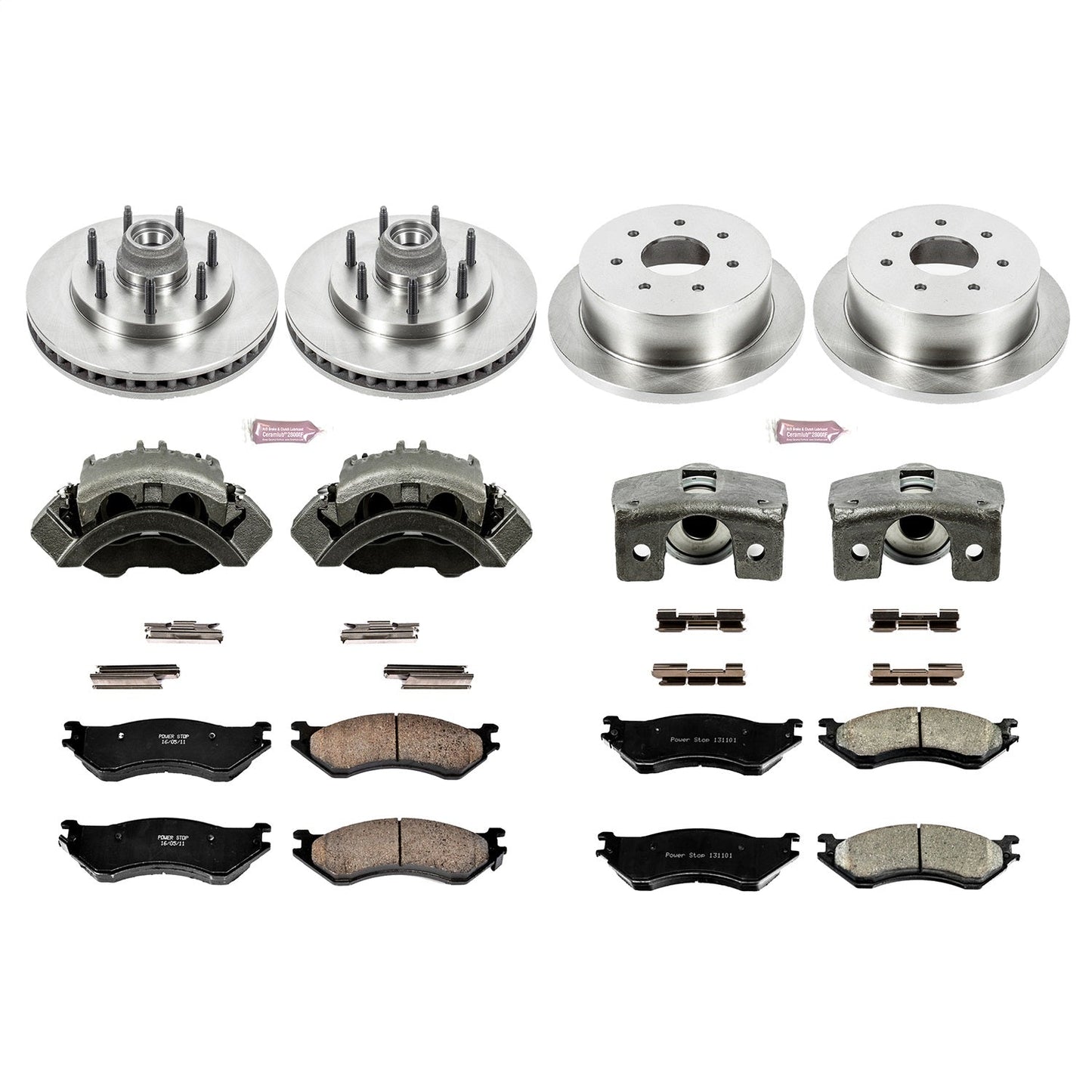 PowerStop 00-03 Ford F-150 Front & Rear Autospecialty Kit w/Cals (KCOE4390)