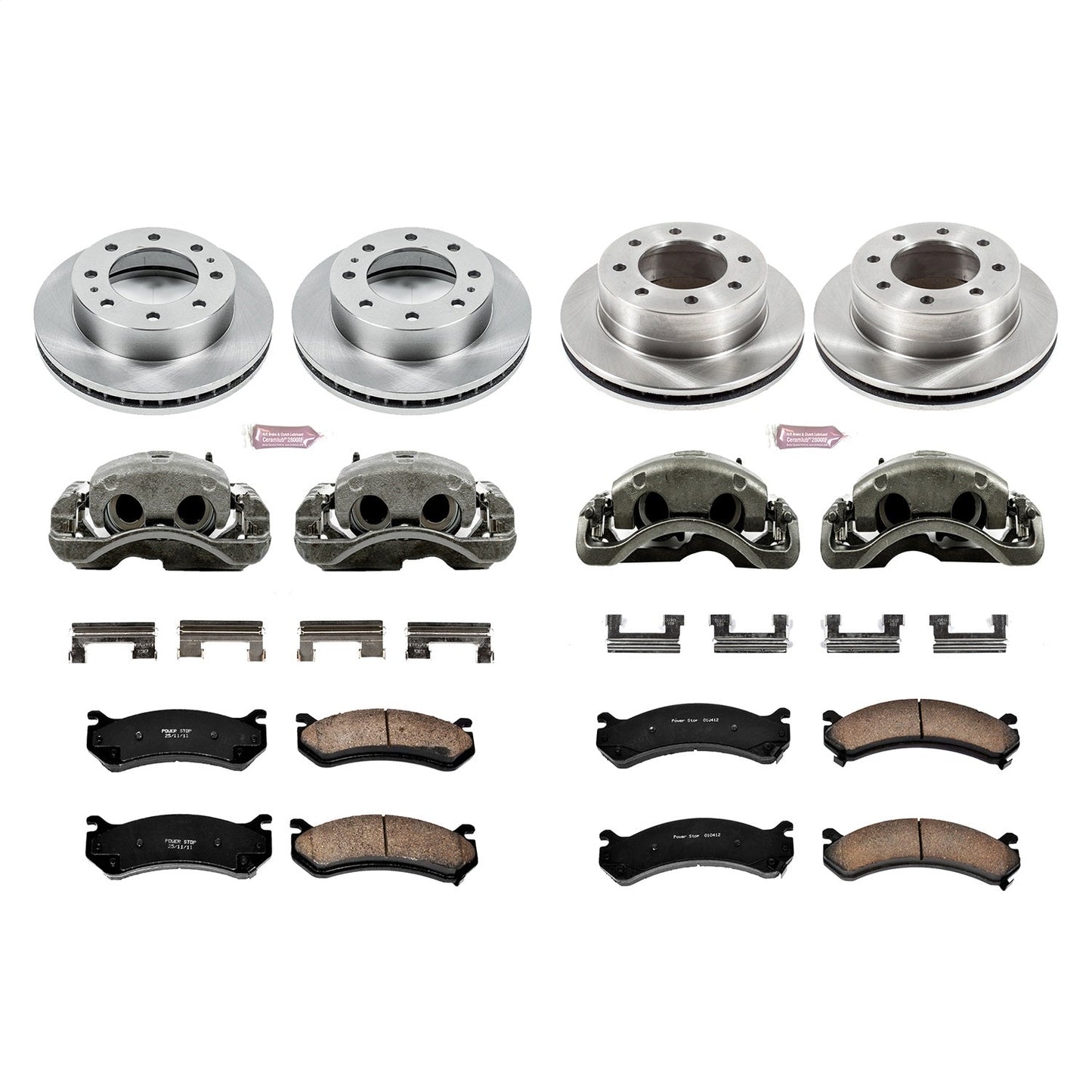 PowerStop 2003 Chevrolet Silverado 1500 HD Front & Rear Autospecialty Kit w/Cals (KCOE4426)