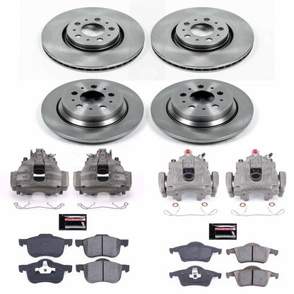 PowerStop 01-09 Volvo S60 Front & Rear Autospecialty Brake Kit w/Calipers (KCOE4431)
