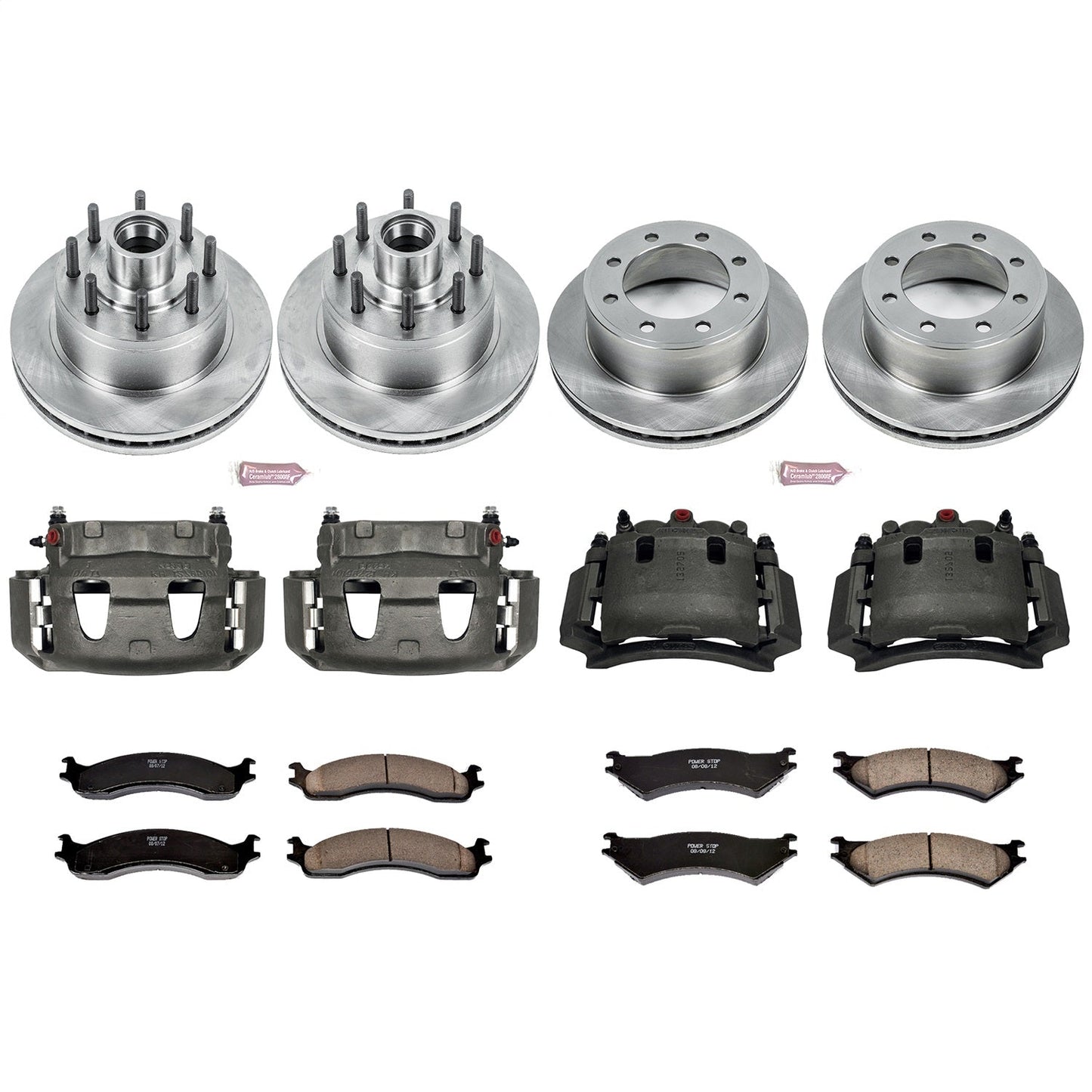 PowerStop 2007 Ford E-1500 Front & Rear Autospecialty Kit w/Calipers (KCOE4434)