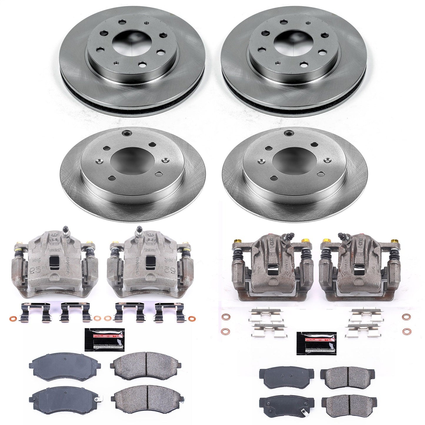 PowerStop 99-01 Hyundai Sonata Front & Rear Autospecialty Brake Kit w/Calipers (KCOE4444)