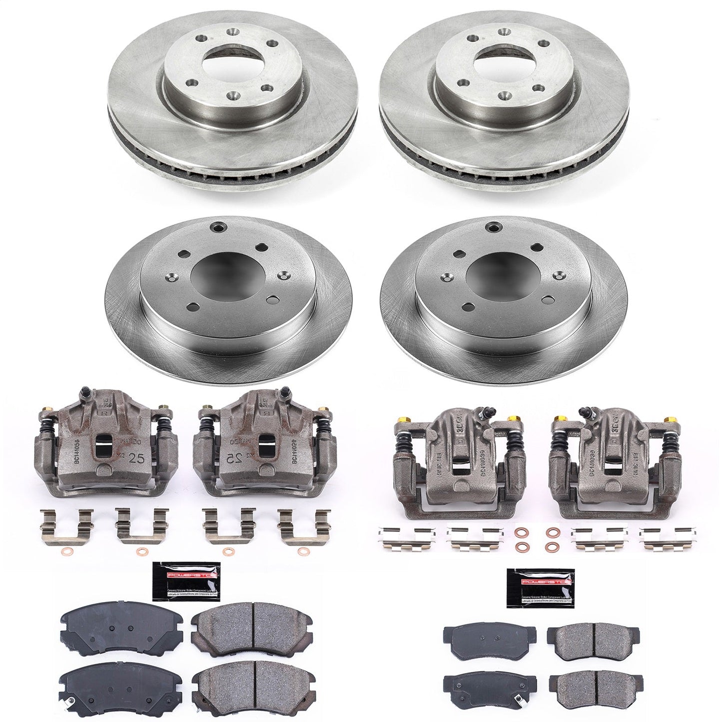 PowerStop 03-05 Hyundai Sonata Front & Rear Autospecialty Brake Kit w/Calipers (KCOE4445A)