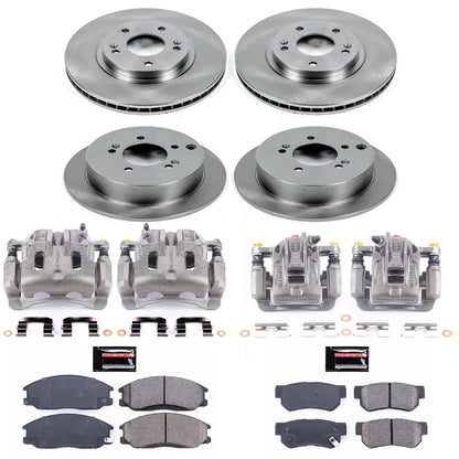 PowerStop 01-06 Hyundai Santa Fe Front & Rear Autospecialty Brake Kit w/Calipers (KCOE4446)