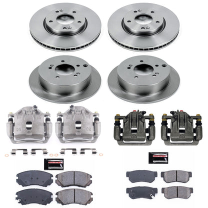 PowerStop 05-09 Hyundai Tucson Front & Rear Autospecialty Brake Kit w/Calipers (KCOE4448)