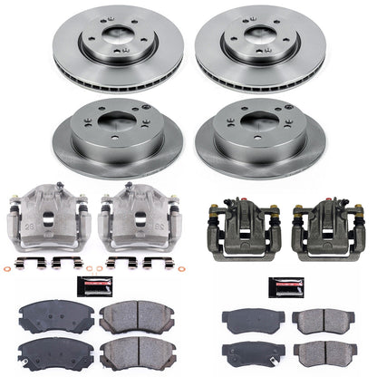 PowerStop 05-09 Hyundai Tucson Front & Rear Autospecialty Brake Kit w/Calipers (KCOE4449A)