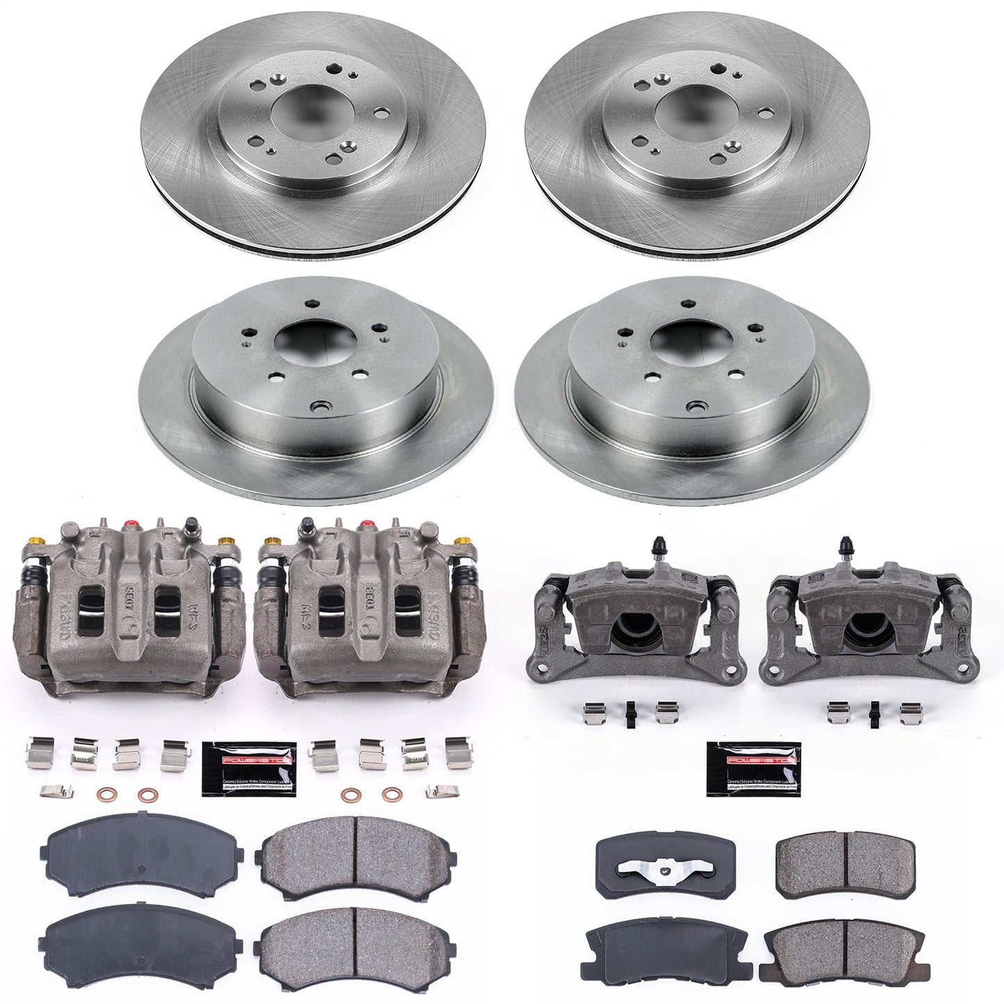 PowerStop 04-11 Mitsubishi Endeavor Front & Rear Autospecialty Brake Kit w/Calipers (KCOE4461)