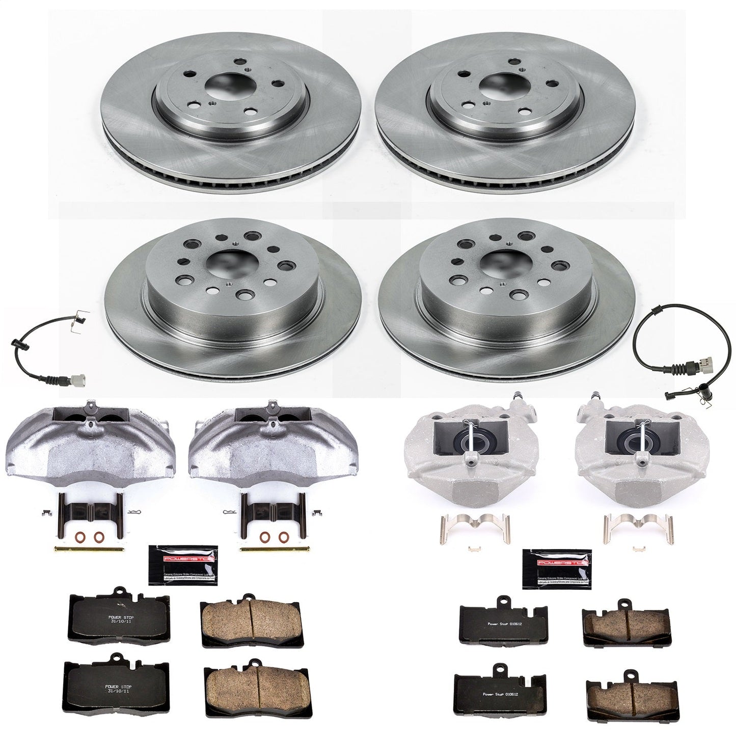 PowerStop 01-06 Lexus LS430 Front & Rear Autospecialty Brake Kit w/Calipers (KCOE4462)