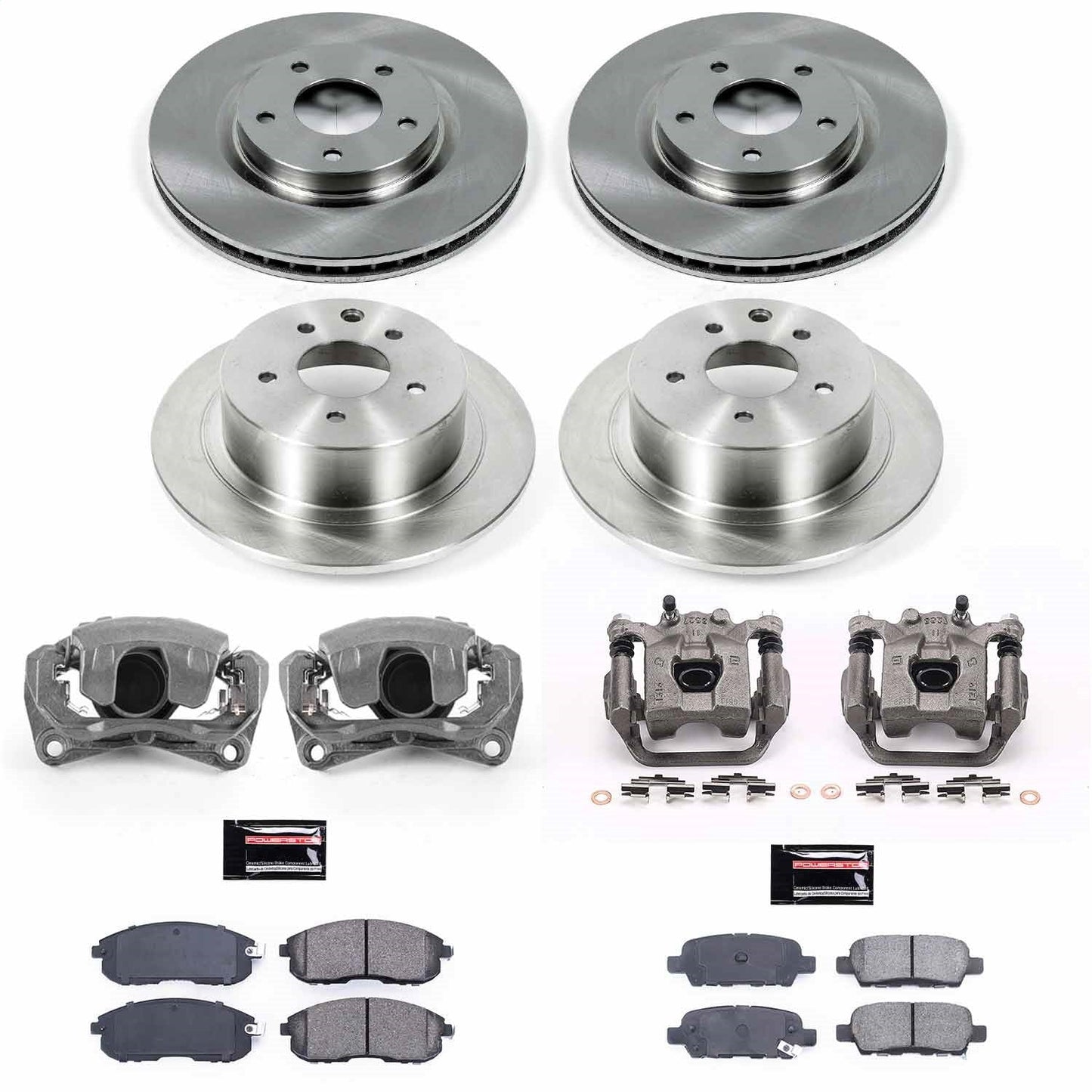 PowerStop 07-10 Nissan Sentra Front & Rear Autospecialty Brake Kit w/Calipers (KCOE4475A)