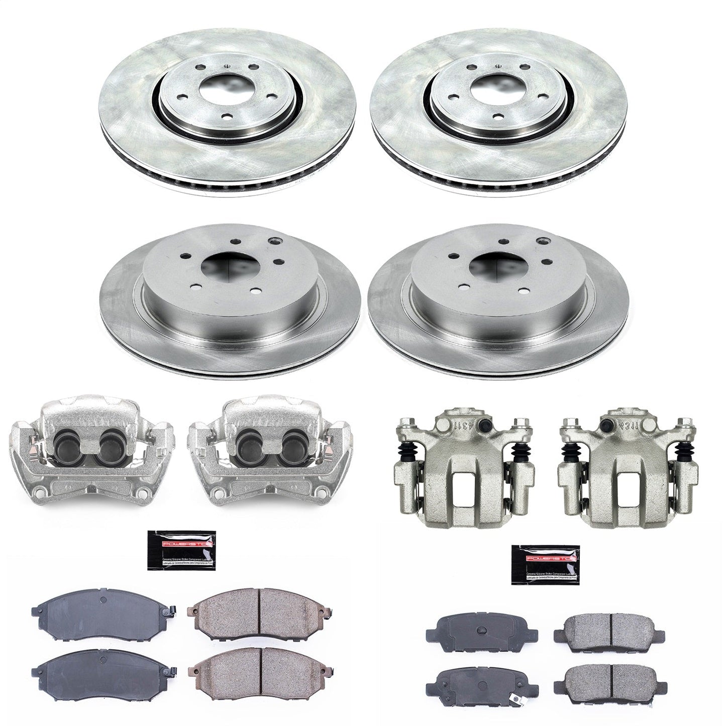 PowerStop 05-08 Infiniti FX35 Front & Rear Autospecialty Kit w/Calipers (KCOE4477)