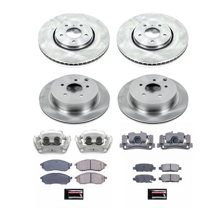 PowerStop 09-12 Infiniti FX35 Front & Rear Autospecialty Kit w/Calipers (KCOE4477A)