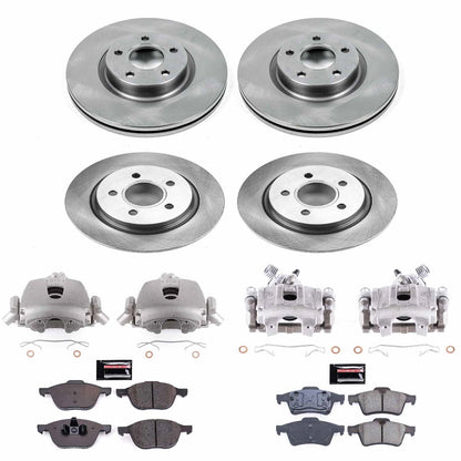 PowerStop 04-05 Volvo S40 Front & Rear Autospecialty Brake Kit w/Calipers (KCOE4492A)