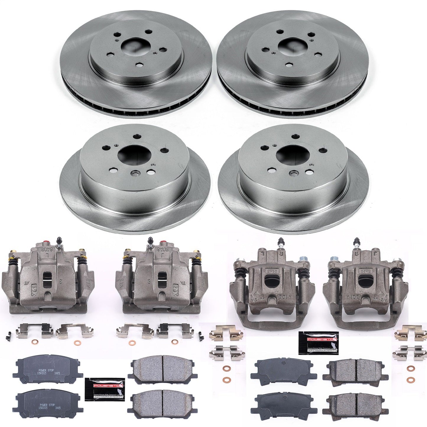 PowerStop 04-06 Lexus RX330 Front & Rear Autospecialty Brake Kit w/Calipers (KCOE4530)