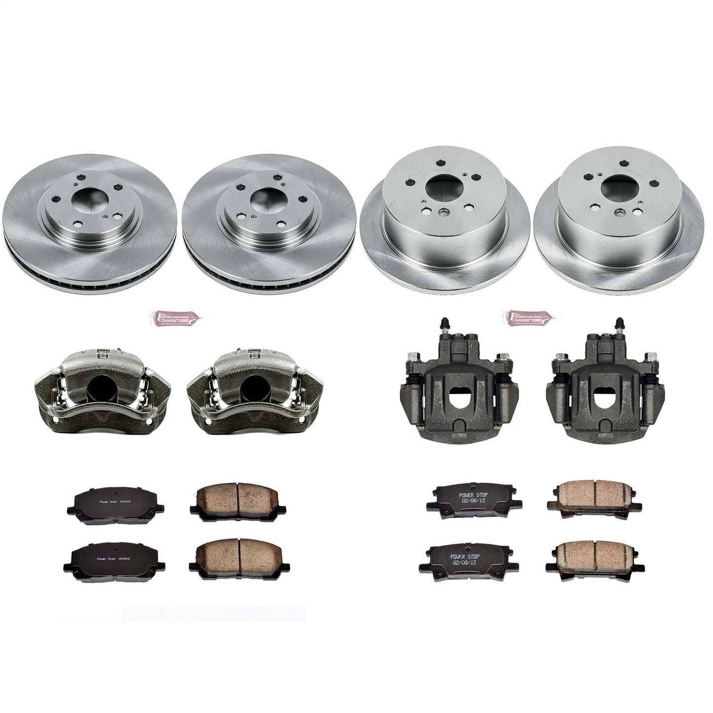 PowerStop 04-07 Toyota Highlander Front & Rear Autospecialty Brake Kit w/Calipers (KCOE4531)
