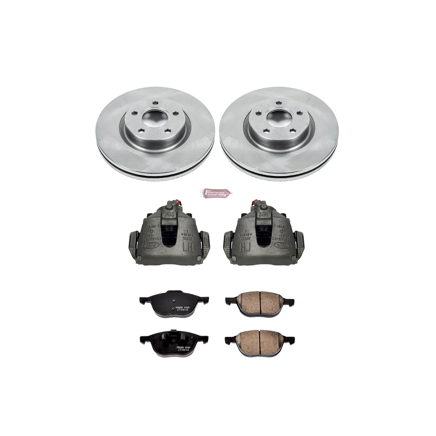 PowerStop 13-17 Ford C-Max Front Autospecialty Brake Kit w/Calipers (KCOE4575)