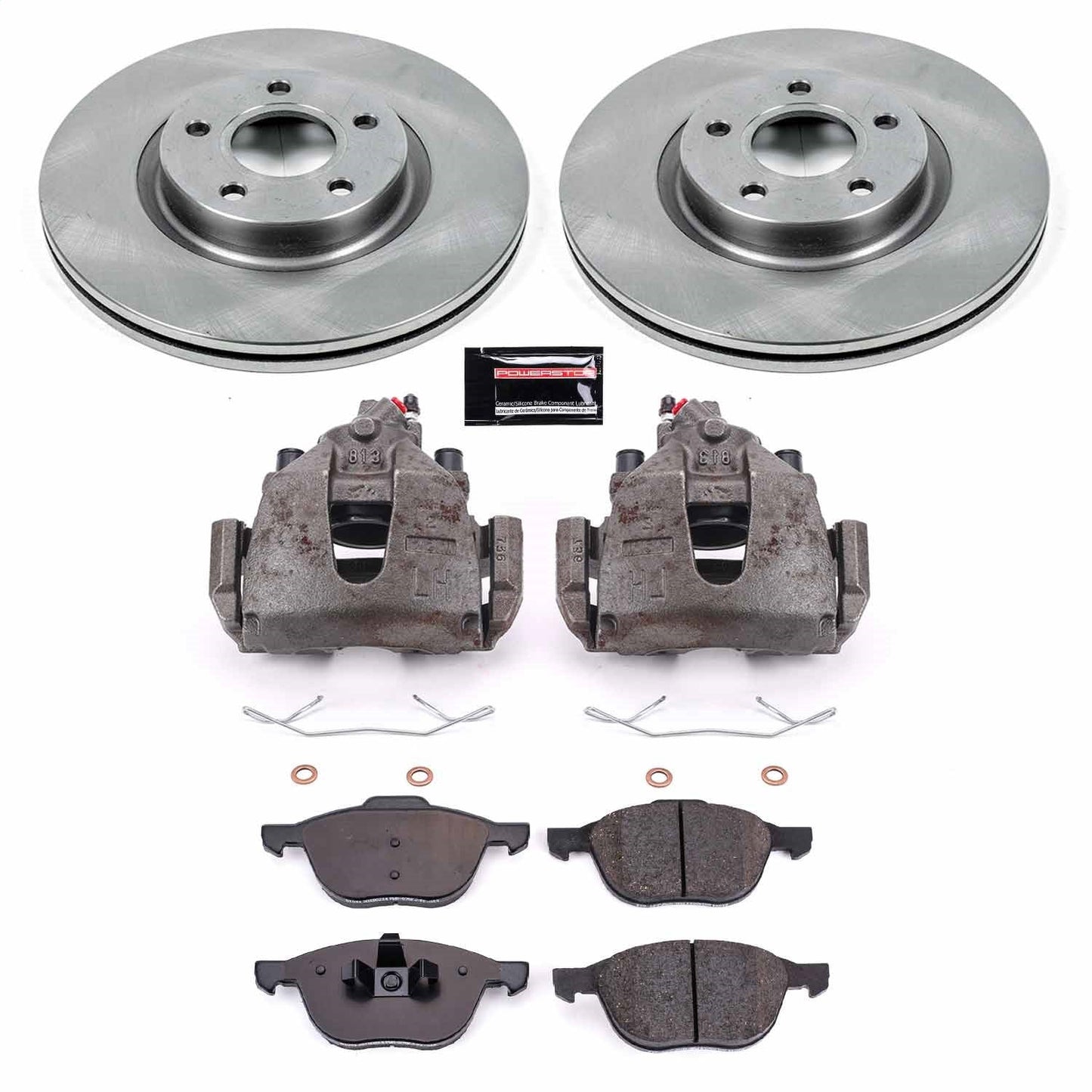 PowerStop 2017 Ford Escape Front Autospecialty Brake Kit w/Calipers (KCOE4575A)
