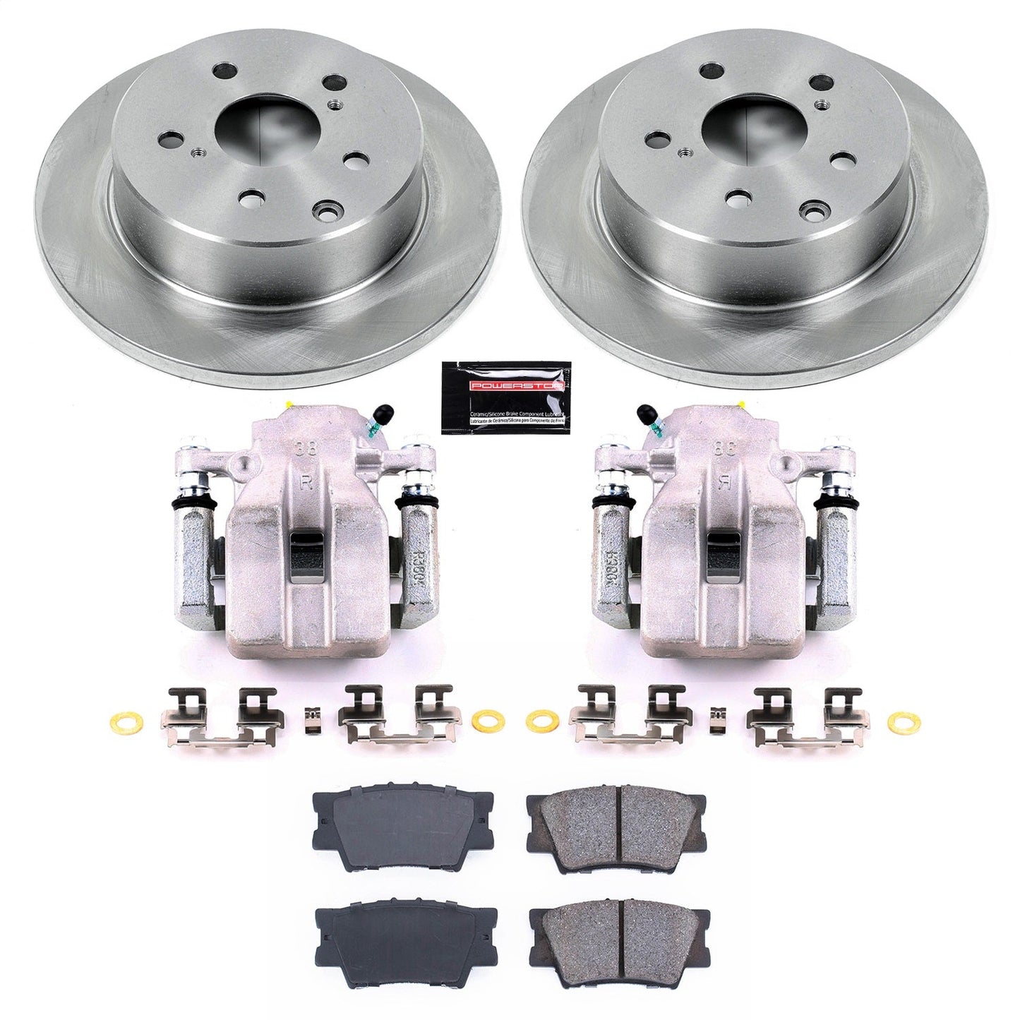 PowerStop 11-18 Toyota RAV4 Rear Autospecialty Brake Kit w/Calipers (KCOE4671A)