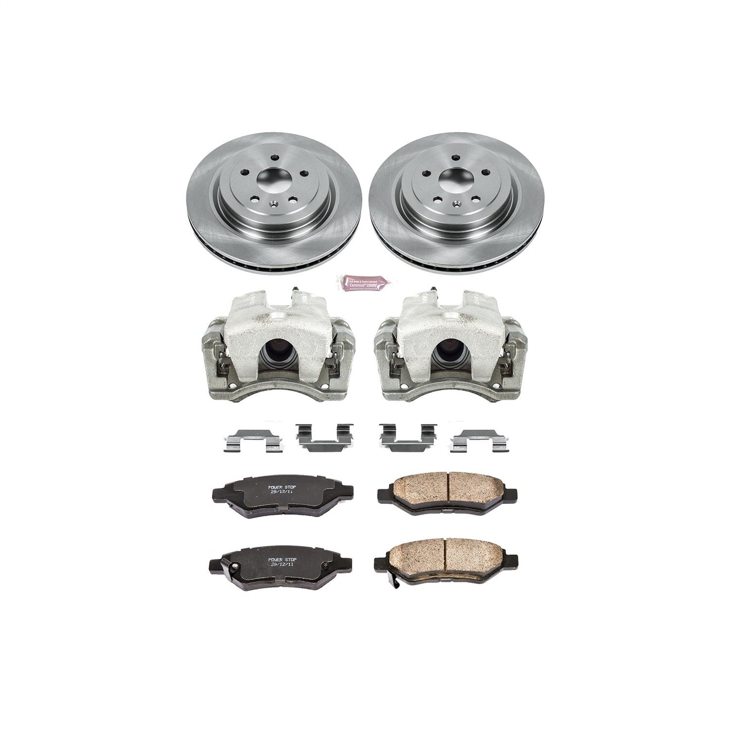 PowerStop 08-14 Cadillac CTS Rear Autospecialty Brake Kit w/Calipers (KCOE4723)