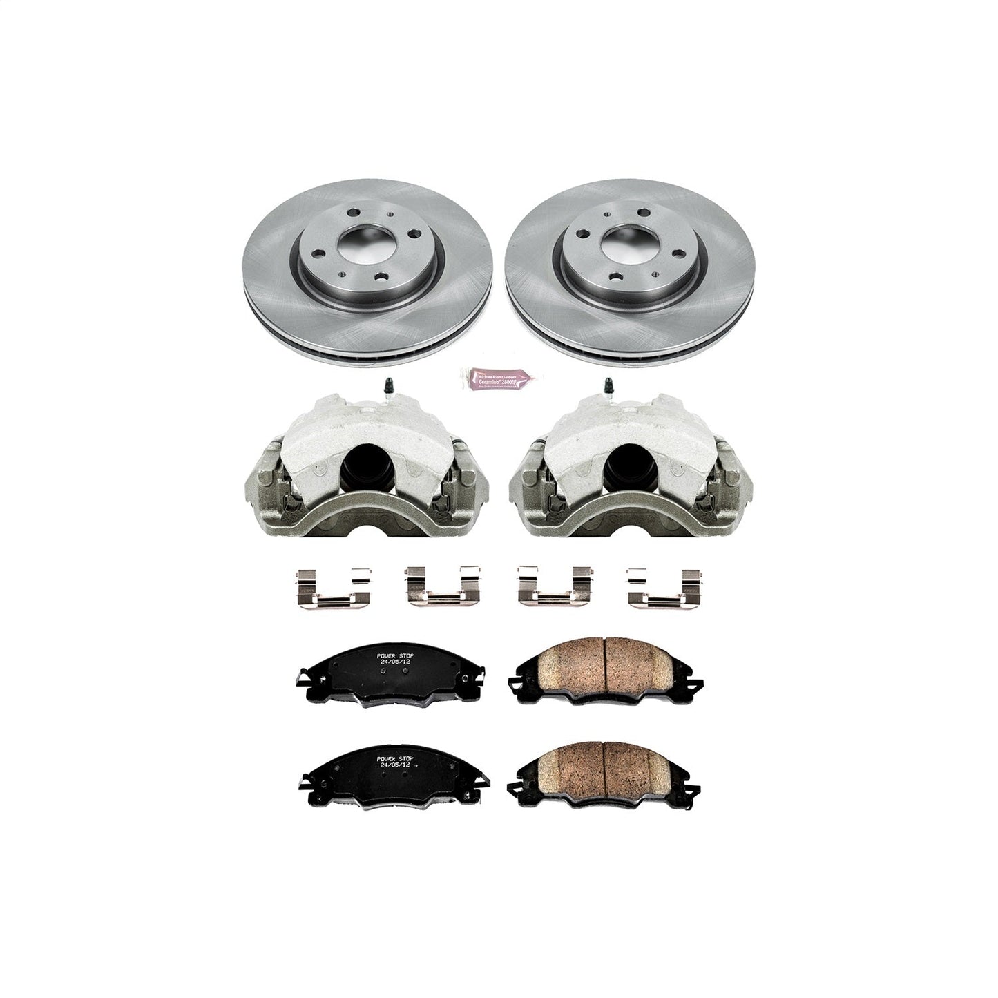 PowerStop 08-11 Ford Focus Front Autospecialty Brake Kit w/Calipers (KCOE4726)