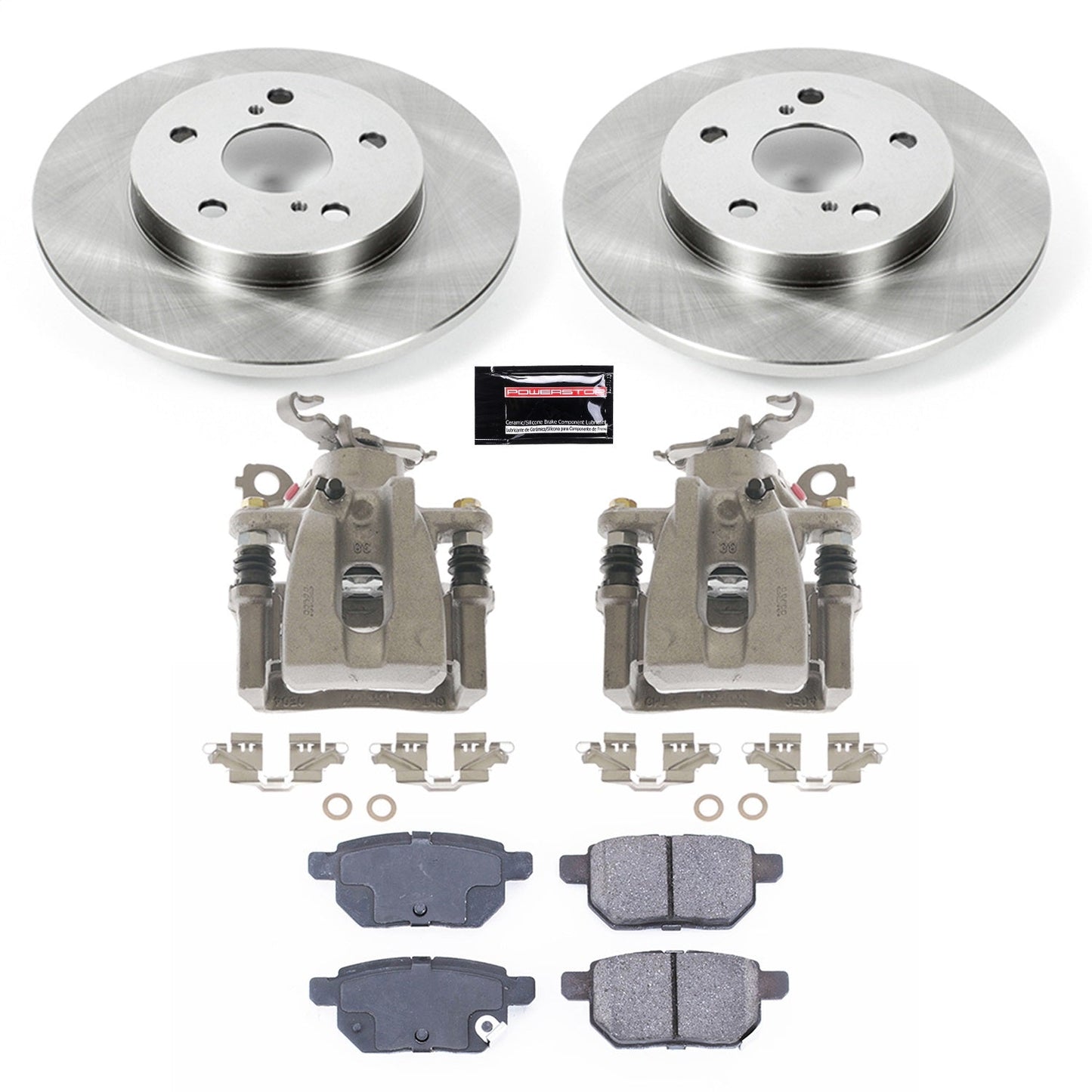PowerStop 09-10 Pontiac Vibe Rear Autospecialty Brake Kit w/Calipers (KCOE4737)