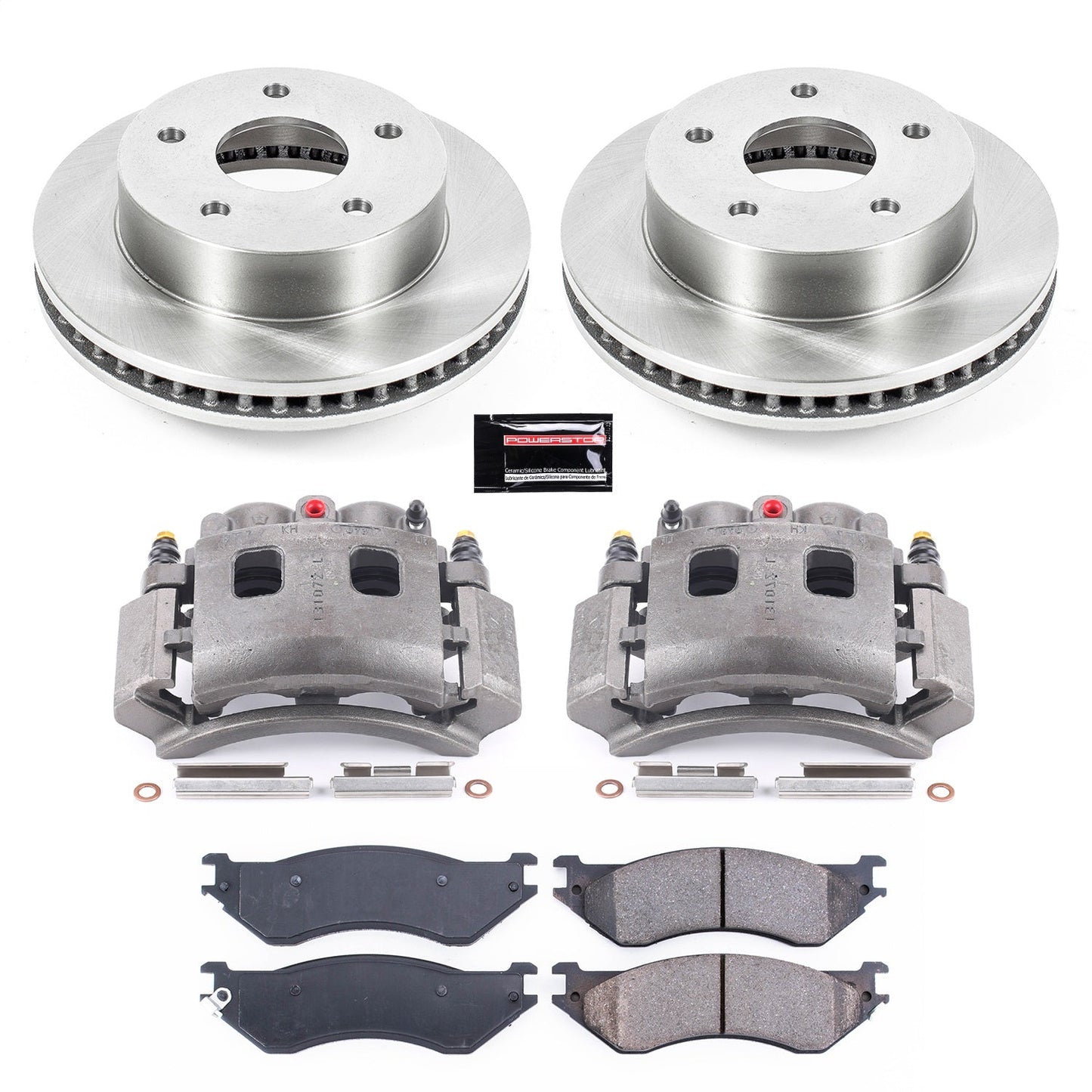 PowerStop 00-01 Dodge Ram 1500 Front Autospecialty Kit w/Cals (KCOE5142)