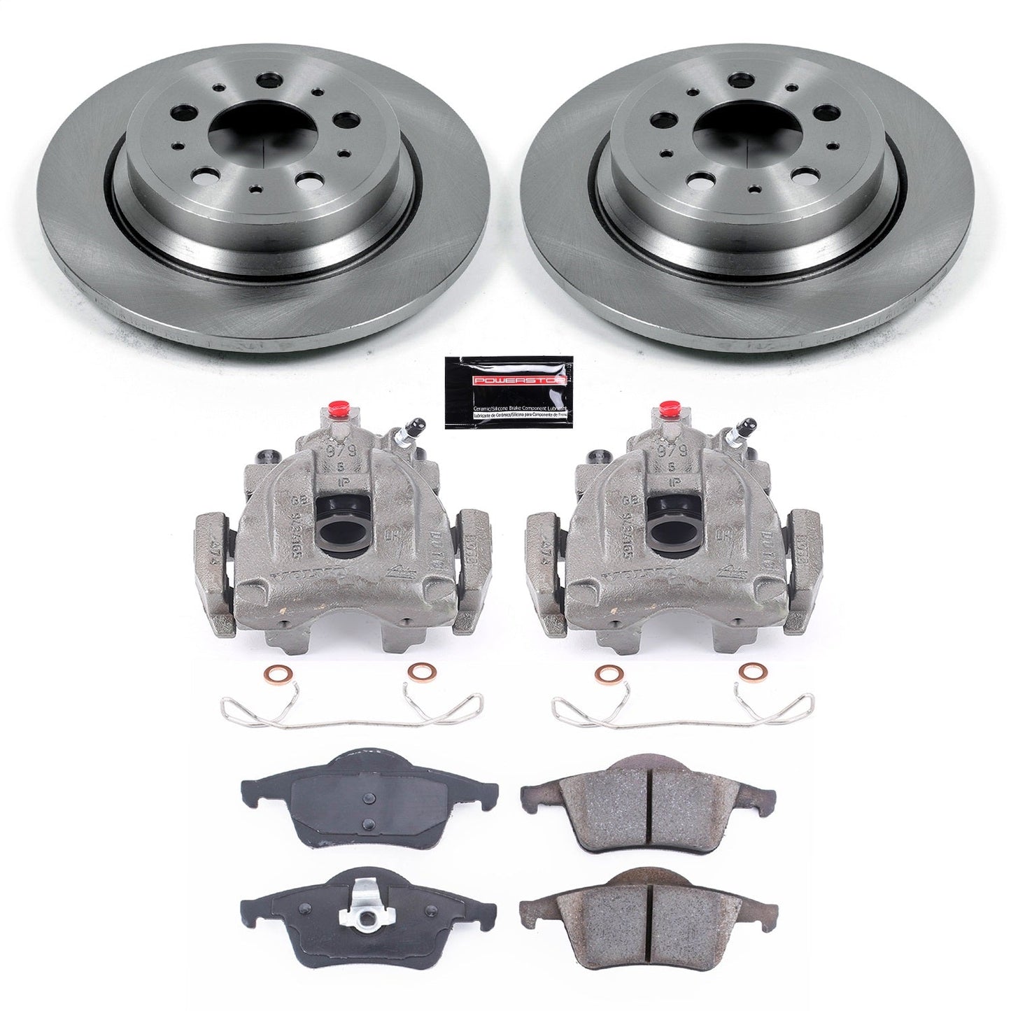 PowerStop 01-09 Volvo S60 Rear Autospecialty Brake Kit w/Calipers (KCOE5196)