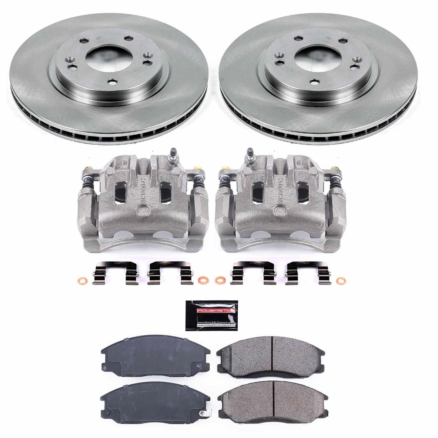 PowerStop 01-06 Hyundai Santa Fe Front Autospecialty Brake Kit w/Calipers (KCOE5250)