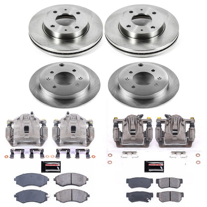 PowerStop 02-03 Hyundai Sonata Front & Rear Autospecialty Brake Kit w/Calipers (KCOE5371)