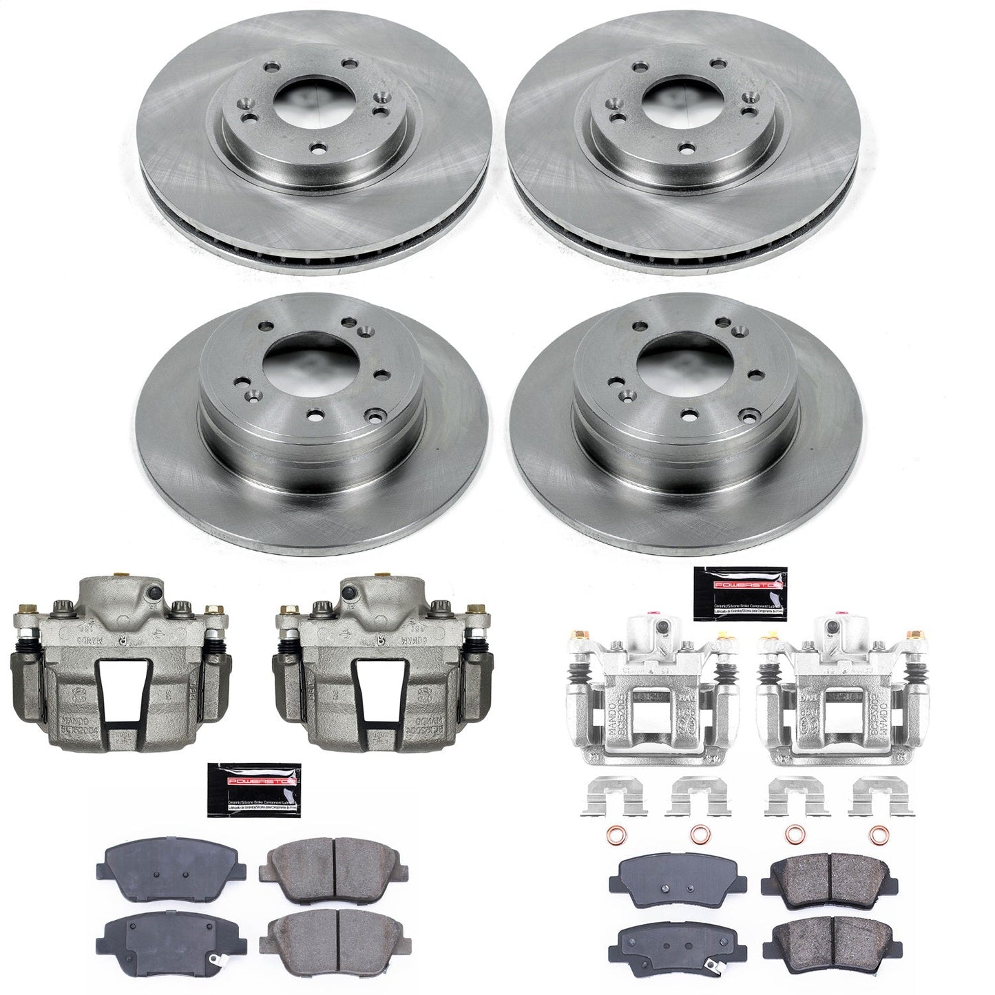 PowerStop 10-15 Hyundai Sonata Front & Rear Autospecialty Brake Kit w/Calipers (KCOE5376)