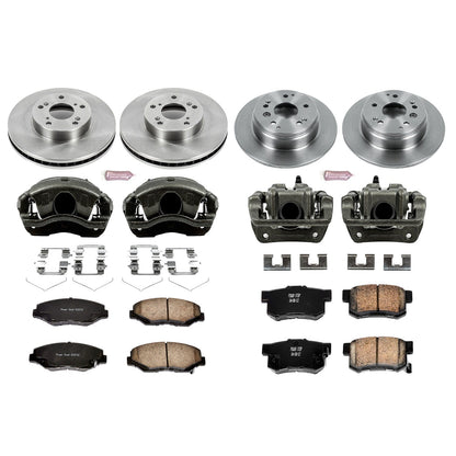 PowerStop 03-11 Honda Element Front & Rear Autospecialty Brake Kit w/Calipers (KCOE5389)