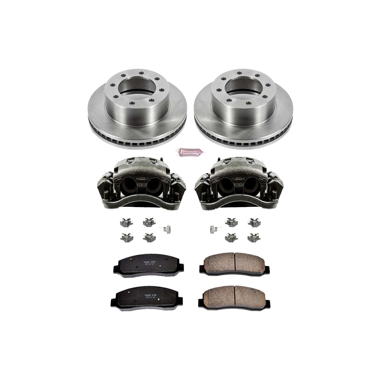 PowerStop 10-11 Ford F-350 Super Duty Front Autospecialty Kit w/Cals (KCOE5412)