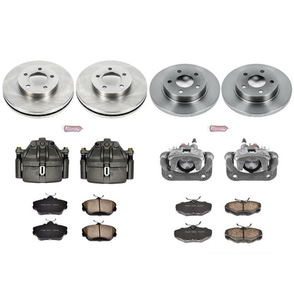 PowerStop 1995 Ford Taurus Front & Rear Autospecialty Brake Kit w/Calipers (KCOE5447)