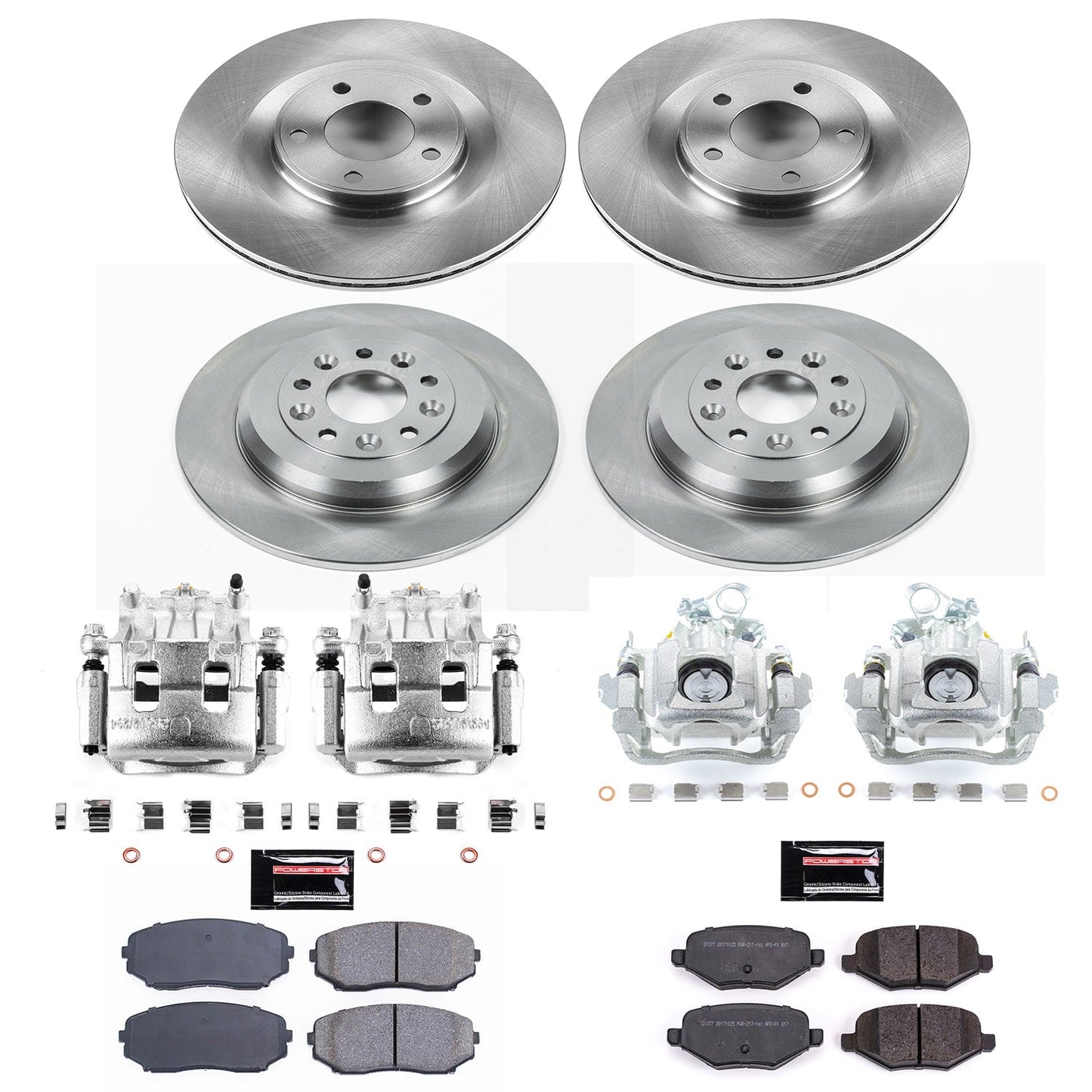 PowerStop 11-12 Ford Edge Front & Rear Autospecialty Kit w/Cals (KCOE5452)