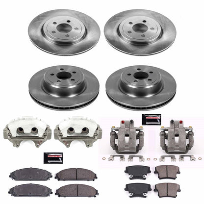 PowerStop 12-14 Dodge Charger Front & Rear Autospecialty Kit w/Cals (KCOE5456A)