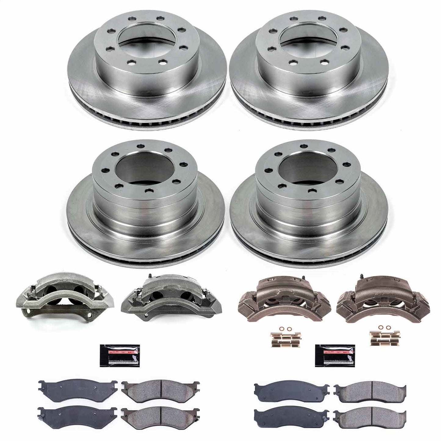 PowerStop 03-08 Dodge Ram 3500 Front & Rear Autospecialty Kit w/Calipers (KCOE5468A)