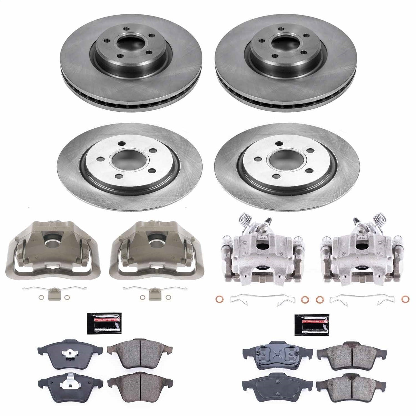 PowerStop 2005 Volvo V5200 Front & Rear Autospecialty Kit w/Cals (KCOE5470A)