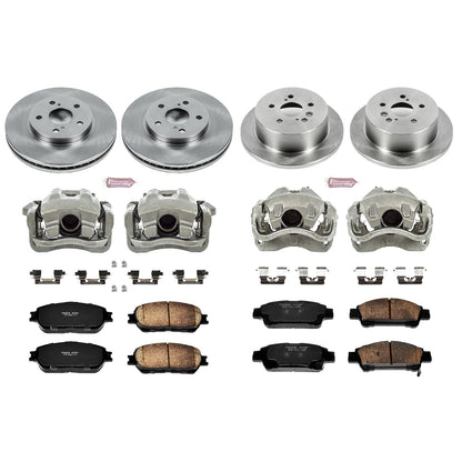 PowerStop 04-10 Toyota Sienna Front & Rear Autospecialty Brake Kit w/Calipers (KCOE5476)