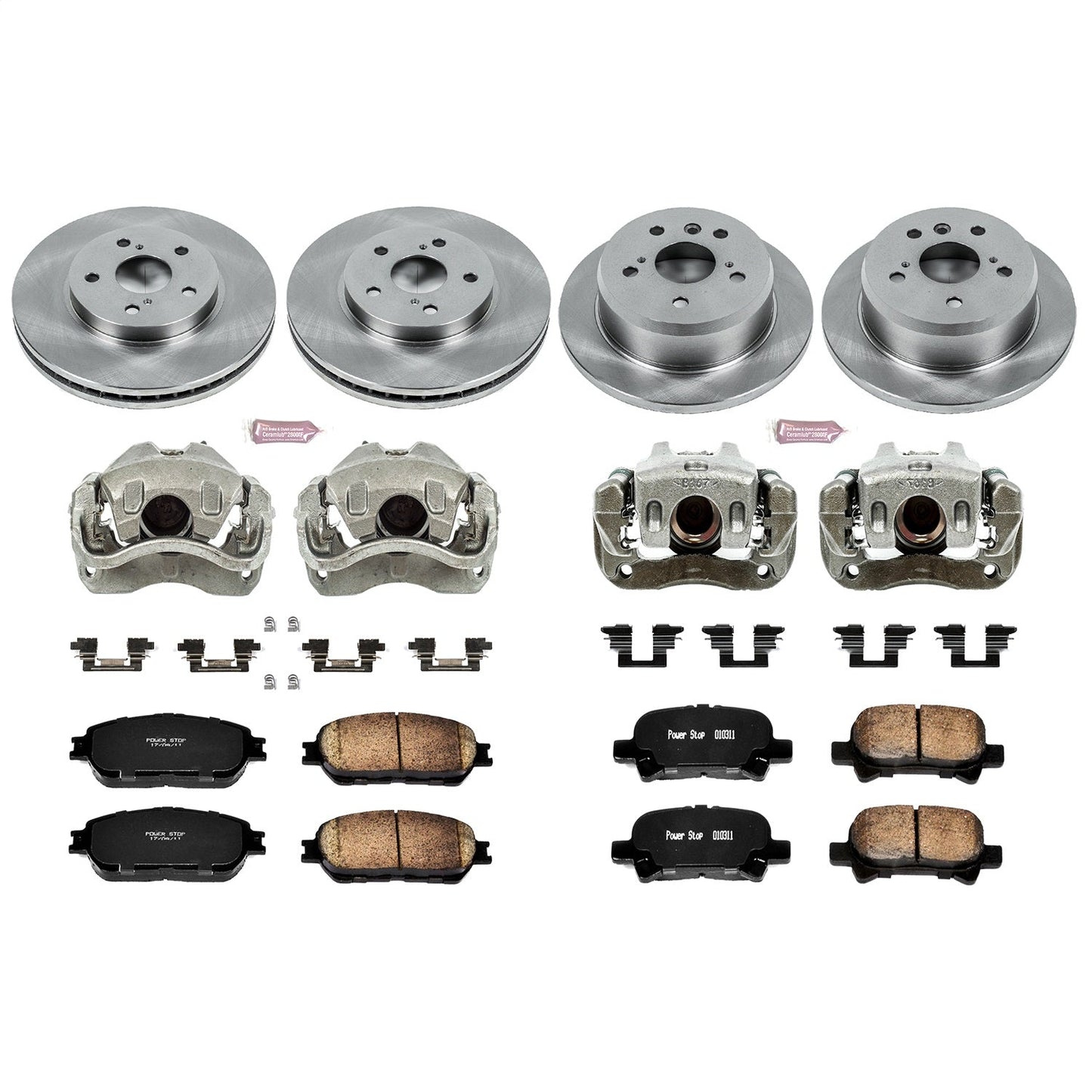 PowerStop 05-07 Toyota Avalon Front & Rear Autospecialty Brake Kit w/Calipers (KCOE5482)