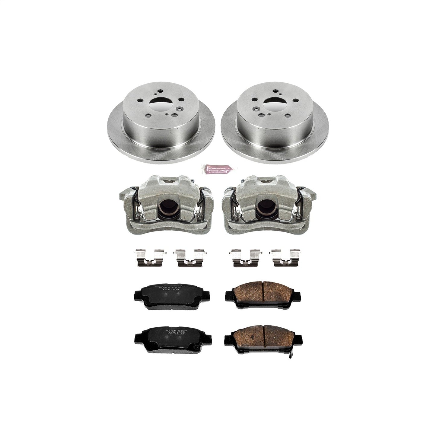 PowerStop 04-10 Toyota Sienna Rear Autospecialty Brake Kit w/Calipers (KCOE5498)