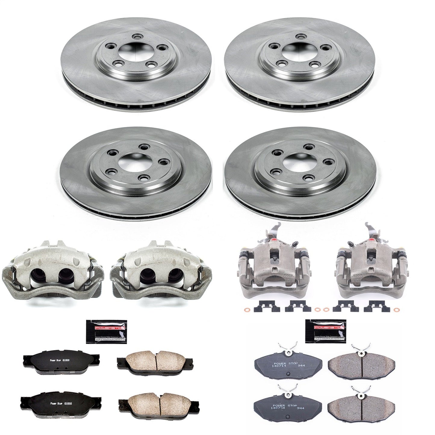 PowerStop 2005 Jaguar S-Type Front & Rear Autospecialty Brake Kit w/Calipers (KCOE5506)