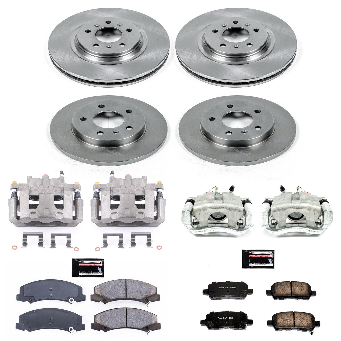 PowerStop 12-13 Chevrolet Impala Front & Rear Autospecialty Kit w/Cals (KCOE5514)