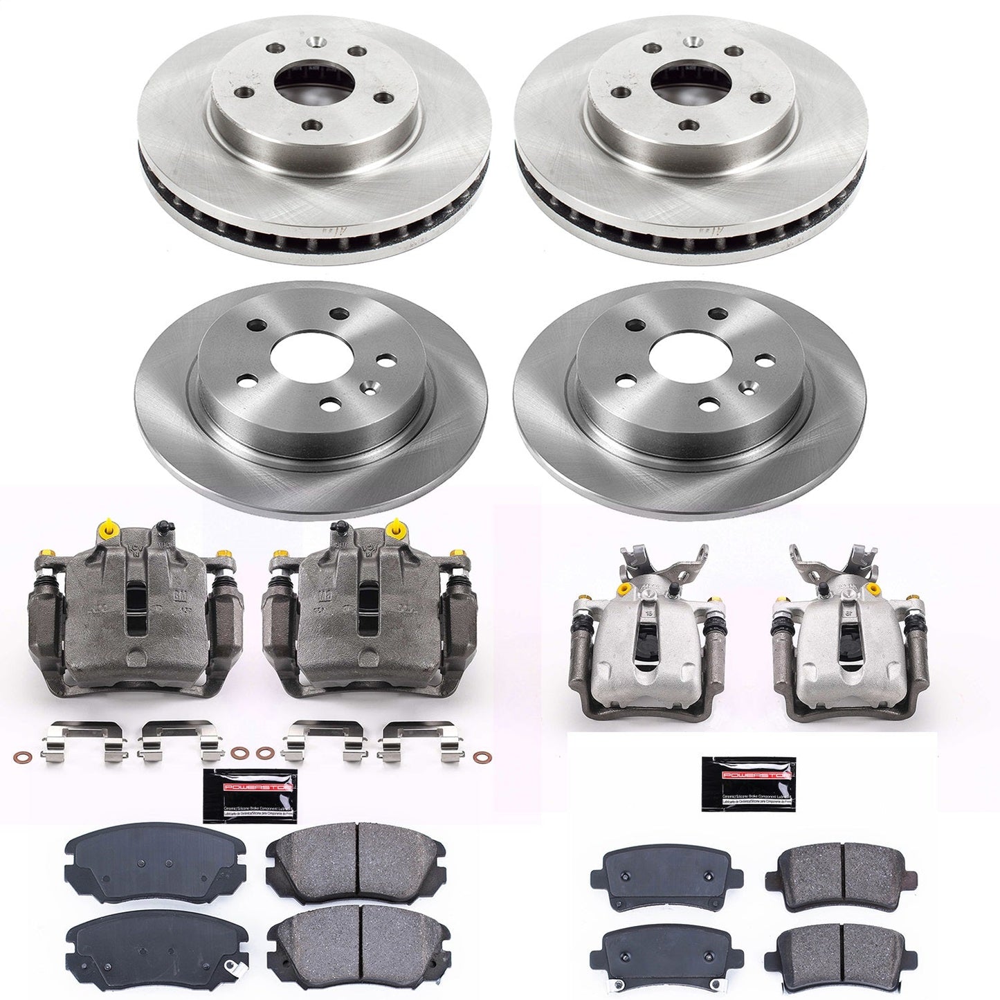 PowerStop 14-15 Chevrolet Malibu Front & Rear Autospecialty Brake Kit w/Calipers (KCOE5523A)